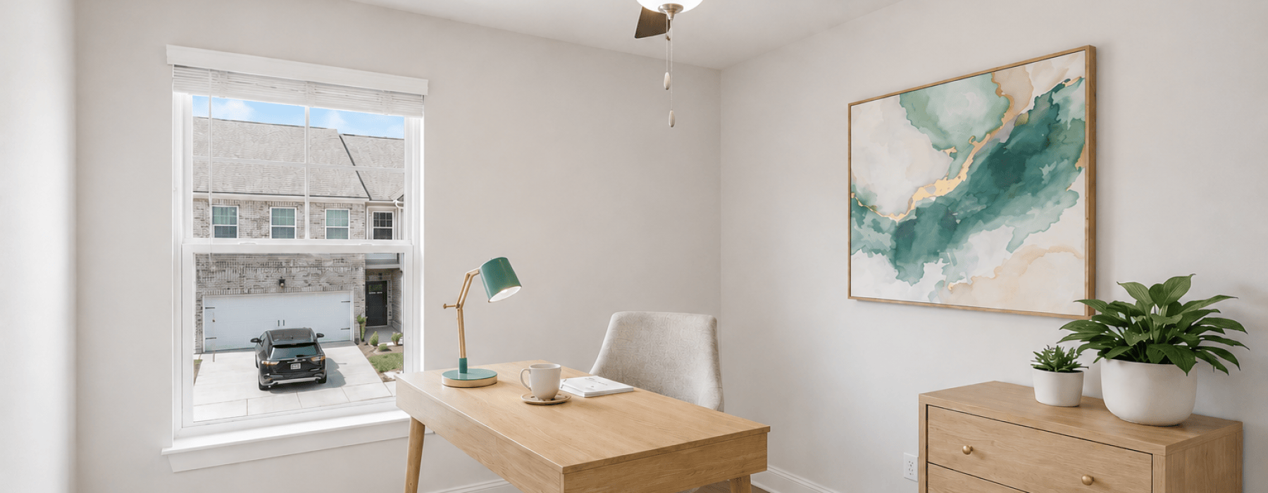 Modern home office with natural accents-final