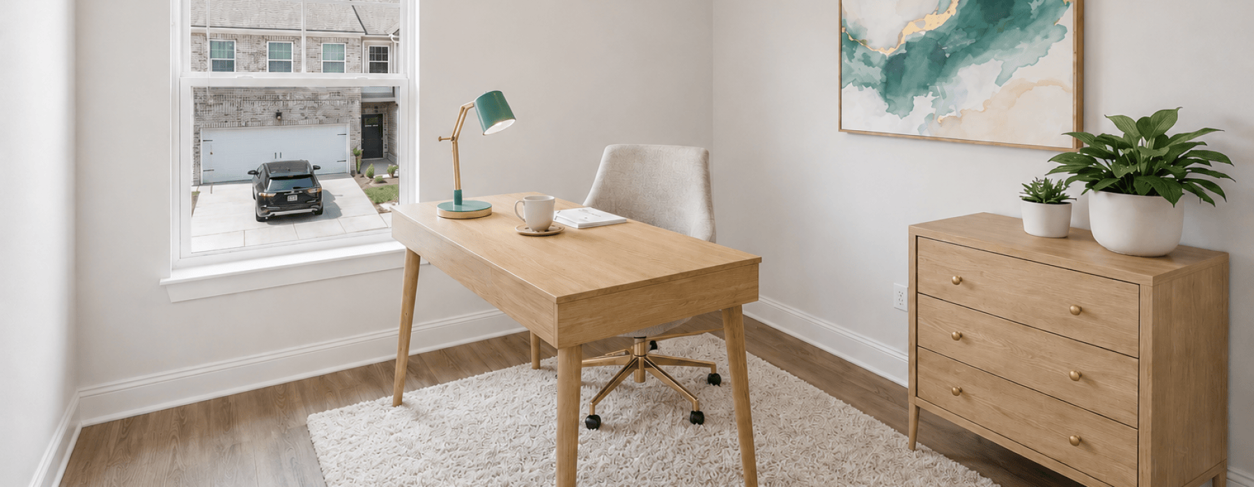 Modern home office with natural accents-final