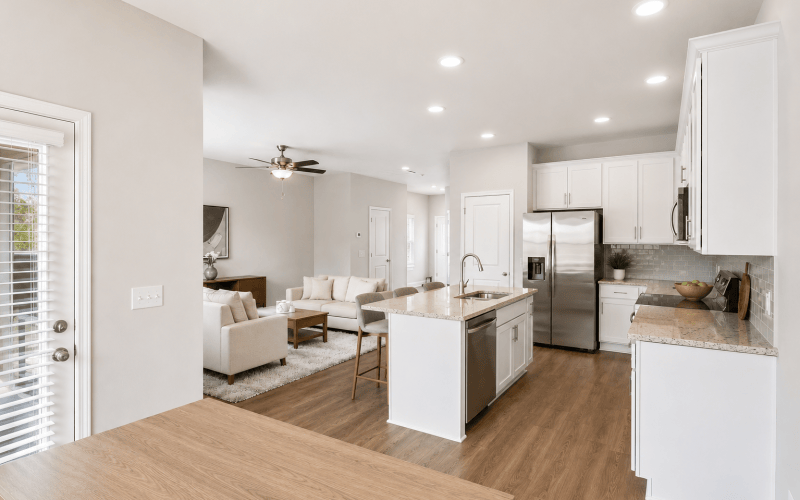 Modern open-concept living and kitchen-final