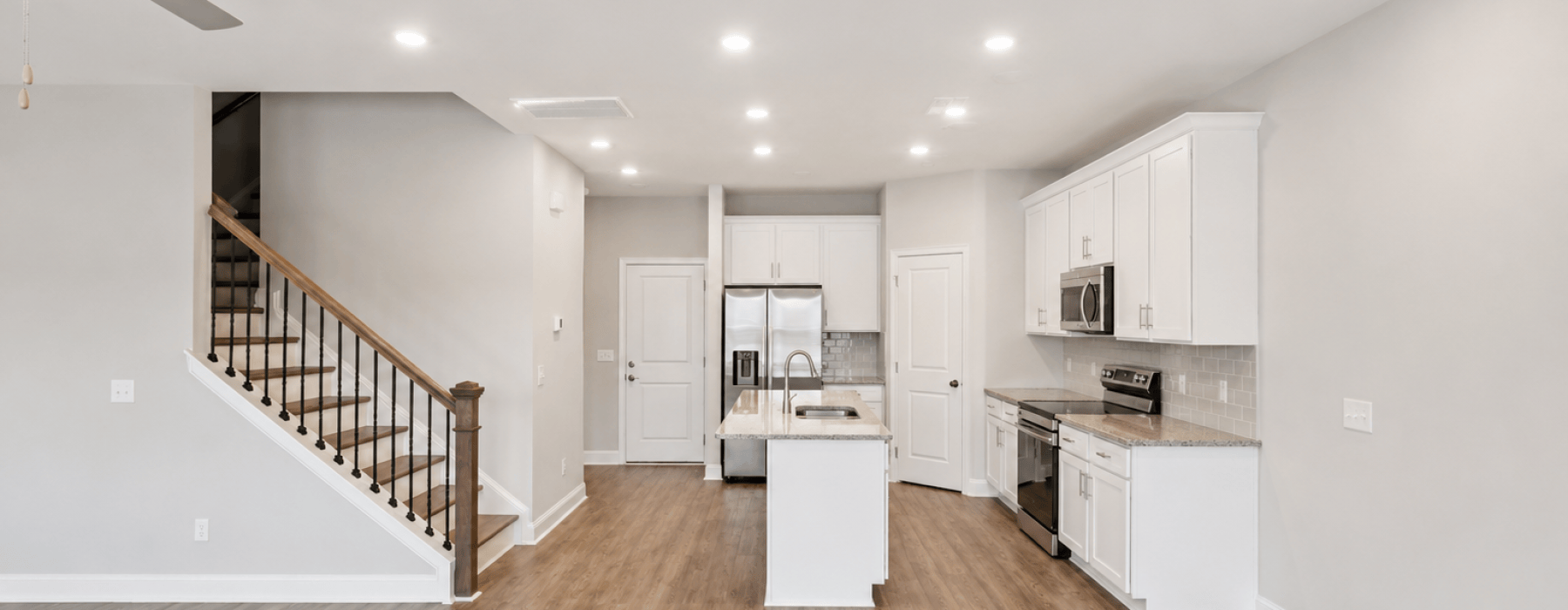 Well-lit kitchen with ample counter space